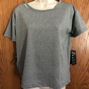Nike Gray Top Dri-Fit Running Workout Women’s Sz S